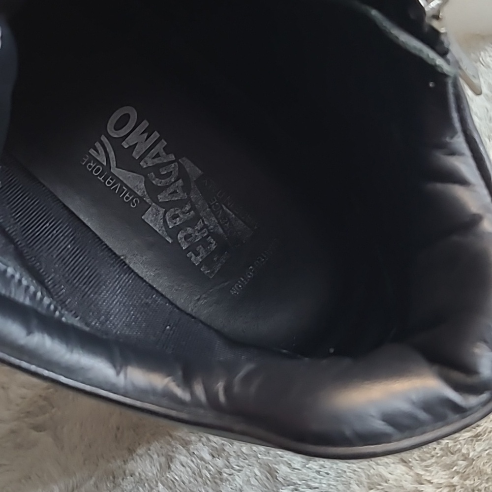 Salvatore Ferragamo Leather And Mesh Sneakers Mens 12 - Picture 6 of 11